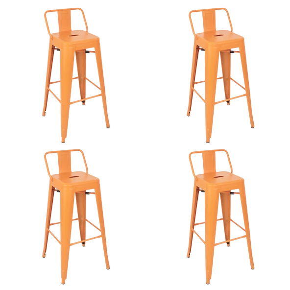 Tolix Sırtlı Metal Bar (4 Adet) - 7