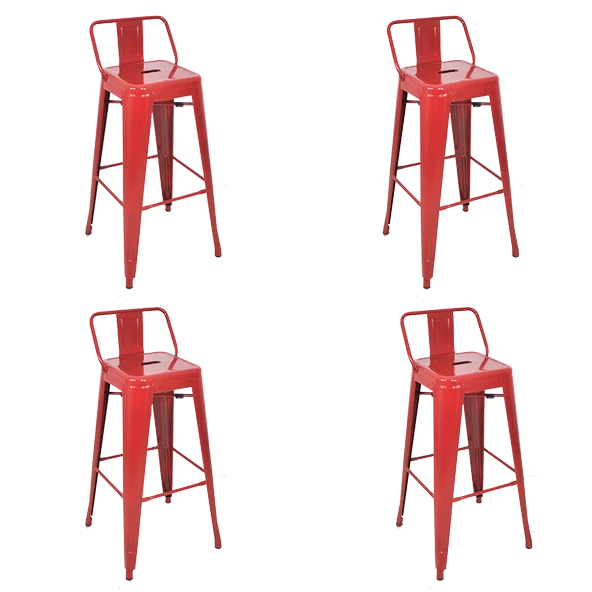 Tolix Sırtlı Metal Bar (4 Adet) - 3