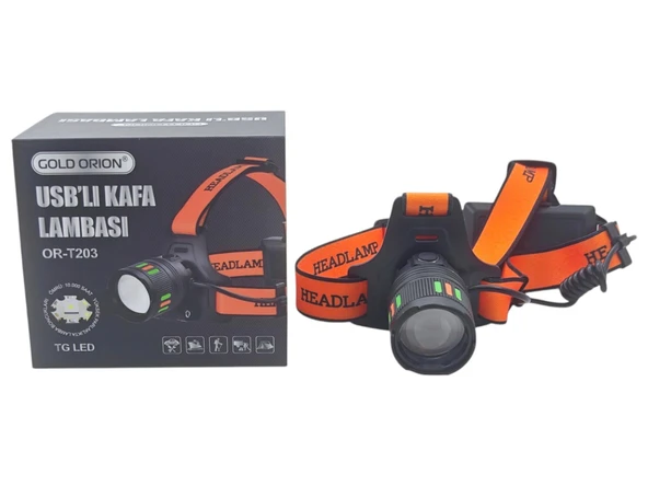Gold Orion OR-T203 10000 Saat Şarjlı Kafa Lambası
