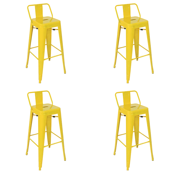 Tolix Sırtlı Metal Bar (4 Adet) - 5