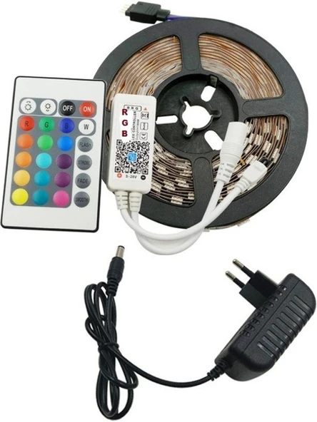 Gold Orion Silikonlu Rgb Şerit Led Animasyon Devreli + Adaptör Set 5 Metre