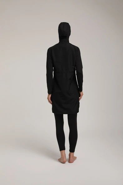 Chelly Kadın Biyeli Tasarım Fermuarlı Tam Kapalı Tesettür Mayo T 5430 - 11