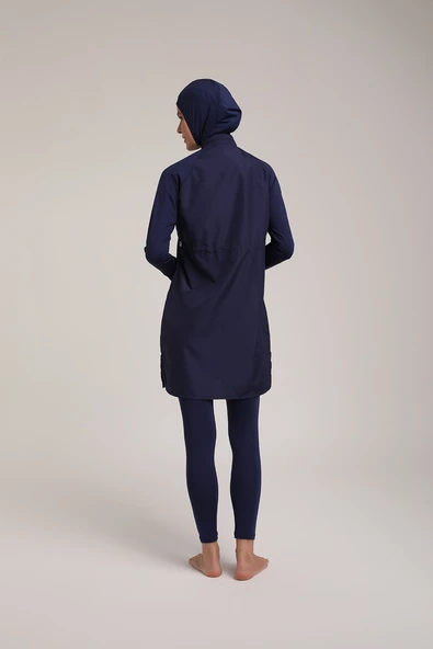 Chelly Kadın Biyeli Tasarım Fermuarlı Tam Kapalı Tesettür Mayo T 5430 - 5