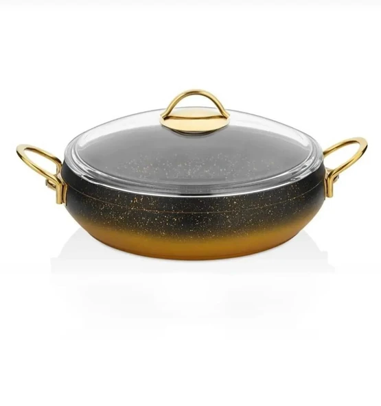 Lavonni 24 cm Granit Basık Güveç Basık Tencere