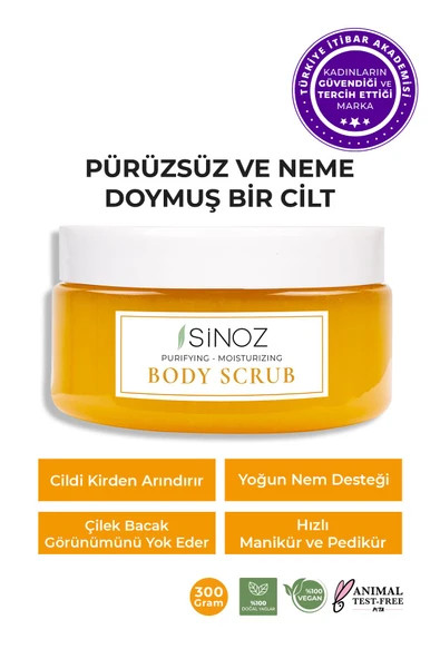 SİNOZ Besleyici, Arındırıcı ve Nemlendirici Vücut Peelingi 300 GR