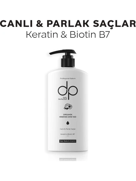 Dp Daily Perfection Saç Bakım Kremi Organik Hindistan Cevizi Yağı 500 ml - 5
