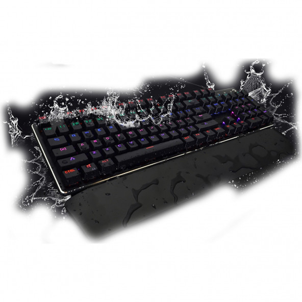 Gamepower Calypso Siyah Optik Mekanik Su Geçirmez Oyuncu Klavye Kırmızı Switch - 2