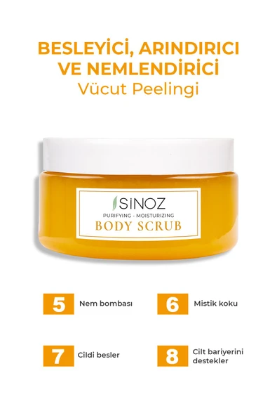 SİNOZ Besleyici, Arındırıcı ve Nemlendirici Vücut Peelingi 300 GR - 3