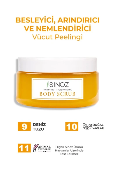 SİNOZ Besleyici, Arındırıcı ve Nemlendirici Vücut Peelingi 300 GR - 4