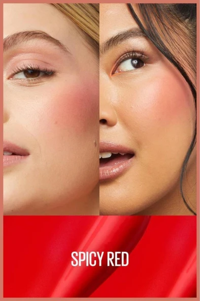 Maybelline New York Sunkisser Hazy Matte Likit Allık - 36 Spicy Red - Resim 2