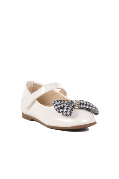 Ayakmod Beyaz Rugan Kurdeleli Hafif Kız Çocuk Babet 180 B - 3