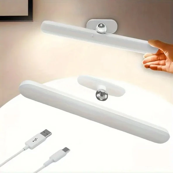 BUFFER® Dokunmatik USB İle Şarj Olabilen 27 cm Led Aydınlatma Makyaj Aynası Işığı