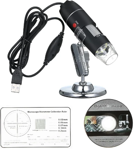 1600x Zoom 2mp Usb Dijital Mikroskop 8 Ledli Kamera - 3