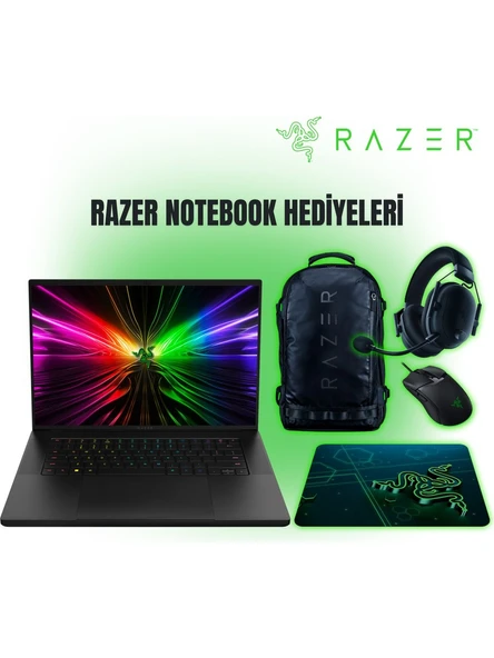 Razer Blade 16 Intel Core i9-13950HX 32GB 2TB SSD RTX4090 (175W) 16GB Windows 11 Home 16'' UHD+ Gaming Bilgisayar