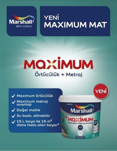 Marshall Maximum Mat Silikonlu Papaya 2,5 Lt. (3,5 Kg) - 4