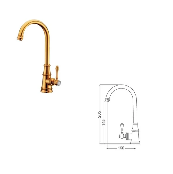 GMS NOVA MİX EVİYE BATARYASI (ALTIN)