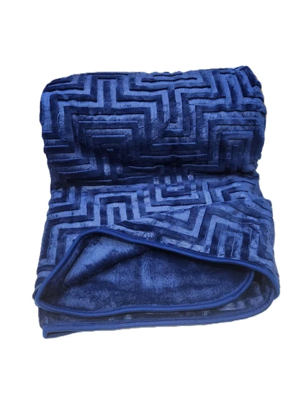 ROMANS EMBOSS ÇİFT KİŞİLİK BATTANİYE NAVY BLUE