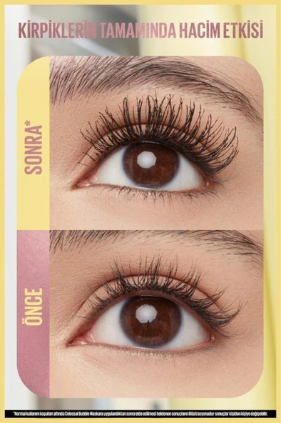 Maybelline New York Colossal Bubble Hacim Veren Maskara - Siyah - Resim 3