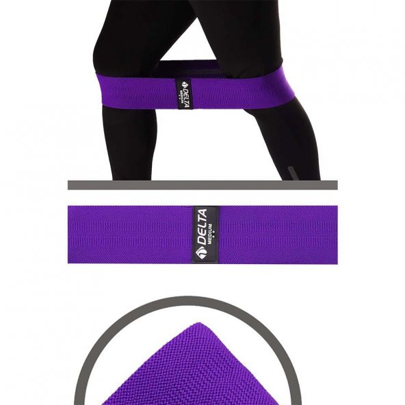 Delta Orta Sert Squat Bant Pilates Fitness Spor Kalça Egzersizleri Direnç Bandı Lastiği