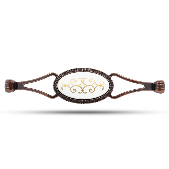 Seçil (128 mm-12.8 cm) Eskitme Antik Bakır Metal Mobilya Mutfak Çekmece Dolap Kulpu Kulbu Kulpları - 2