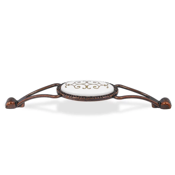 Seçil (128 mm-12.8 cm) Eskitme Antik Bakır Metal Mobilya Mutfak Çekmece Dolap Kulpu Kulbu Kulpları - 4