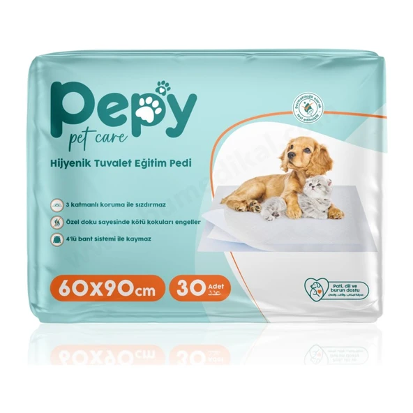 Giggles  Pepy Kaydırmaz Hijyenik Tuvalet Eğitim Pedi 60X90cm 60 Adet - 2 Paket