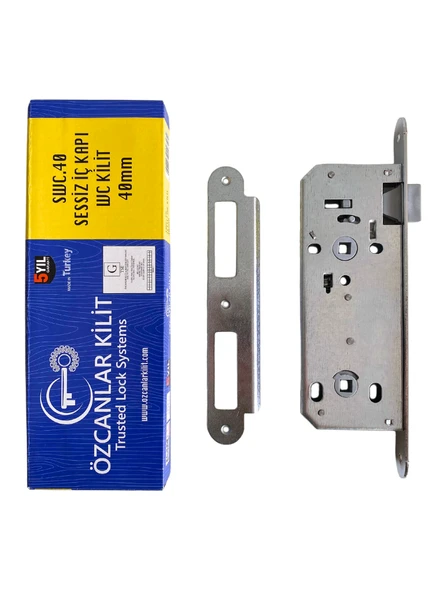 OVAL 40mm Gömme Sessiz İç Kapı WC Banyo Kilidi (WC)(23mmx40mm) ODA Kilidi(18mmx45mm)