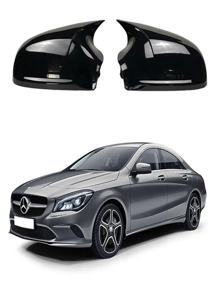 MERCEDES CLA SERİSİ W117 Araca Özel Batman Yarasa Ayna Kapağı Pianoblack