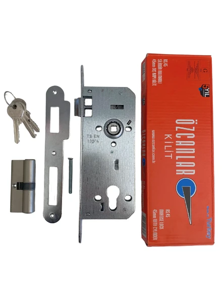 Silindirli Oval 45MM Gömme Giriş Kapısı Kilidi Çelik Kapı Kilidi(SİLİNDİRLİ)(18mmx45mm) GİRİŞ Kilidi(18mmx45mm)