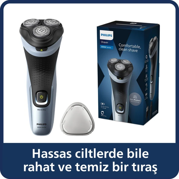 Phılıps 3000X Serisi Islak & Kuru Elektrikli Tıraş Makinesi - X3063/00