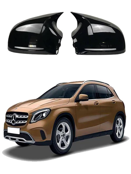 MERCEDES GLA SERİSİ X156 Araca Özel Batman Yarasa Ayna Kapağı Pianoblack