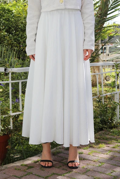 BELİ LASTİKLİ SÜPER KLOŞ ETEK - 3