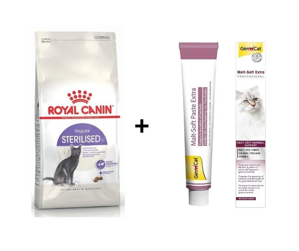 Royal Canin Sterilised Kısırlaştırılmış Kedi Maması 4 Kg + Gimcat Malt 100 Gr