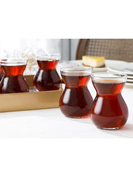 English Home Etnik Cam 6'lı Çay Bardağı 140 ml Şeffaf - 2