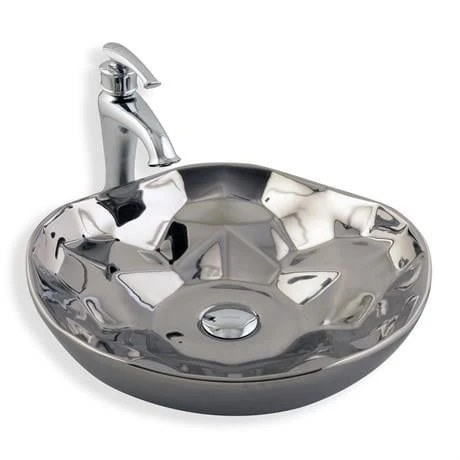LENA TEZGAH ÜSTÜ ÇANAK LAVABO E-5006G GÜMÜŞ