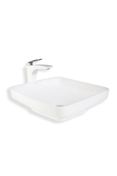 LENA TEZGAH ÜSTÜ ÇANAK LAVABO E-4416 BEYAZ - 3