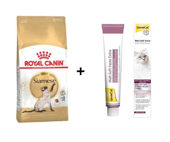Royal Canin Siamese Yetişkin Kedi Maması 2 kg + Gimcat Malt 100 Gr ürün görseli