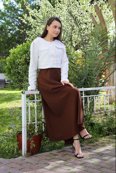 BELİ LASTİKLİ SÜPER KLOŞ ETEK - 8