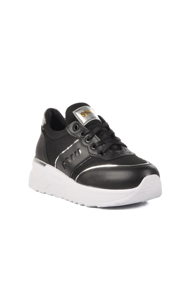 Ayakmod Siyah Kalın Taban Kadın Sneaker 77912 Z - 3