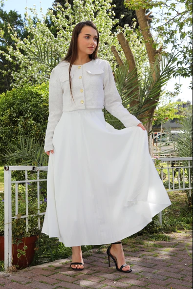 BELİ LASTİKLİ SÜPER KLOŞ ETEK - 2