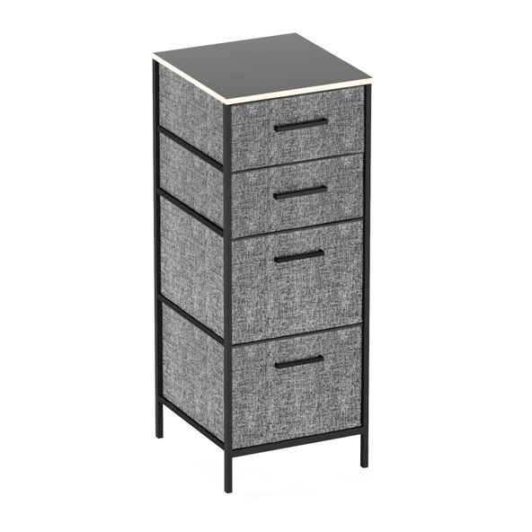 Çocuk 4 Çekmeceli Komodin Sehpa Füme 1614 - 6