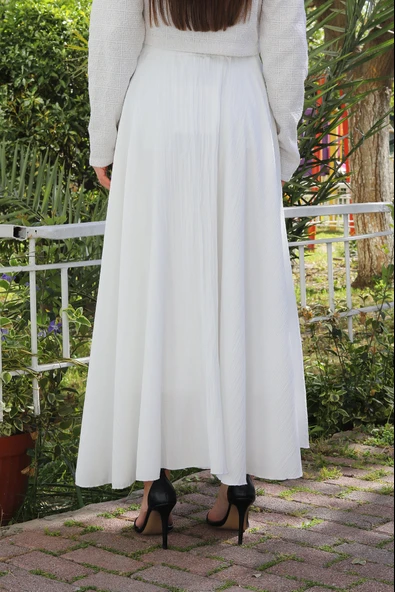 BELİ LASTİKLİ SÜPER KLOŞ ETEK - 5