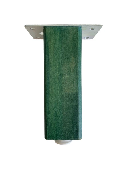 Kale Ayarlı Ahşap Ayak Mobilya Masa ve Dolap Ayağı(YEŞİL)(KAYIN/GÜRGEN AĞACI) Yeşil 23cm 23cm - 1 ADET