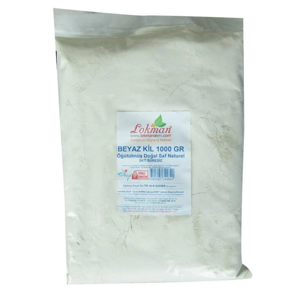 Öğütülmüş Saf Doğal Beyaz Kil Maskesi Maskelik Kil Kiloluk 1KG - 5