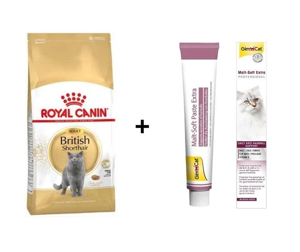 Royal Canin British Shorthair Yetişkin Kedi Maması 10 kg + Gimcat Malt 100 Gr ürün görseli