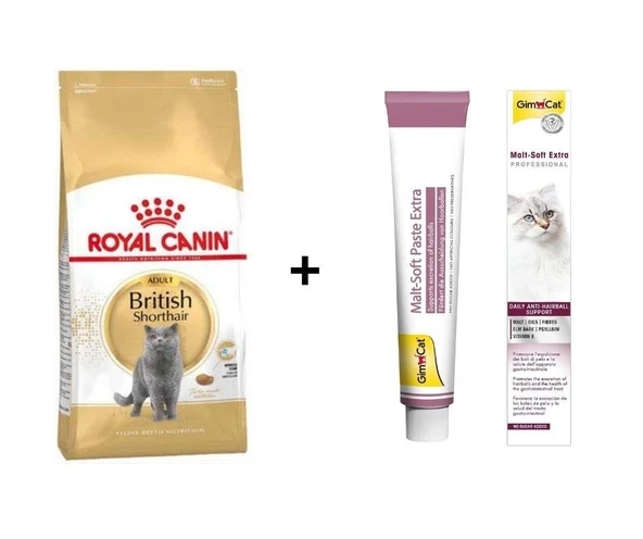 Royal Canin British Shorthair Yetişkin Kedi Maması 4 kg + Gimcat Malt 100 Gr ürün görseli 1