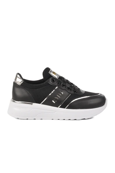Ayakmod Siyah Kalın Taban Kadın Sneaker 77912 Z