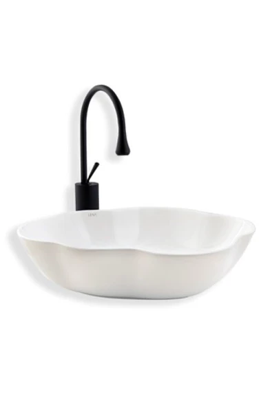 LENA TEZGAH ÜSTÜ ÇANAK LAVABO E-4163 BEYAZ