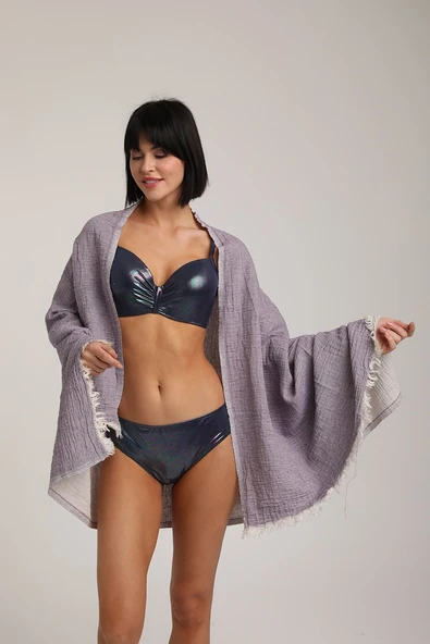 Life For Moda Kadın Düz Müslin Pareo Peştemal 90 x 180 CM - 4