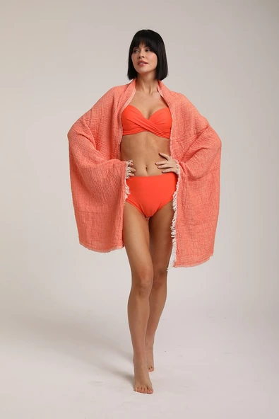 Life For Moda Kadın Düz Müslin Pareo Peştemal 90 x 180 CM - 7